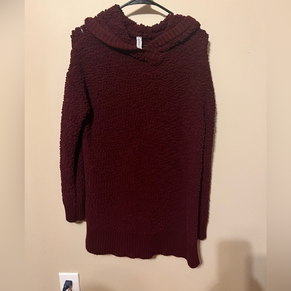 Zenana hooded sweater popcorn style